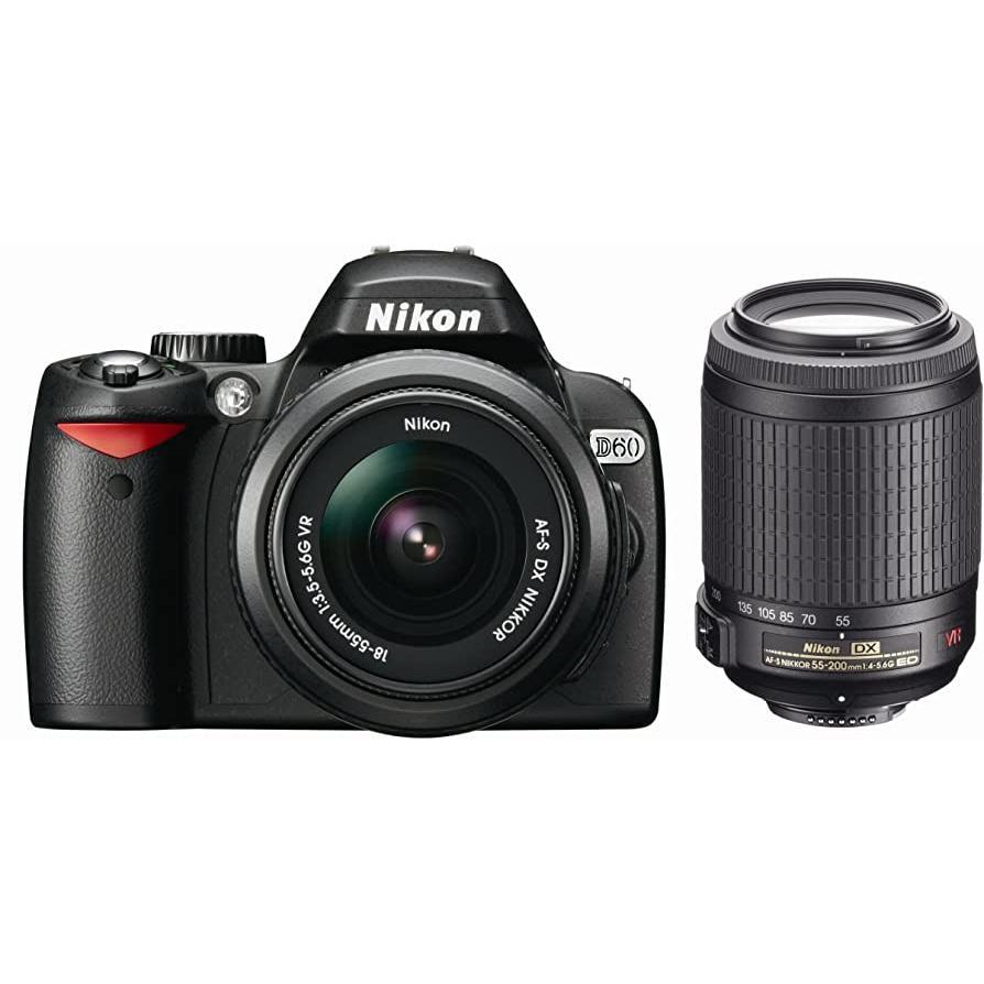 Reflex D60 - Noir + Nikon AF-S DX Nikkor 18-55mm f/3.5-5.6G VR + AF-S DX Nikkor 55-200mm f/4-5.6G VR f/3.5-5.6 + f/4-5.6 Reconditionné - 450,00 € Reflex D60 - Noir + Nikon AF-S DX Nikkor 18-55mm f/3.5-5.6G VR + AF-S DX Nikkor 55-200mm f/4-5.6G VR f/3.5-5.6 + f/4-5.6 Reconditionné Nikon reconditionné disponible sur Backmarket