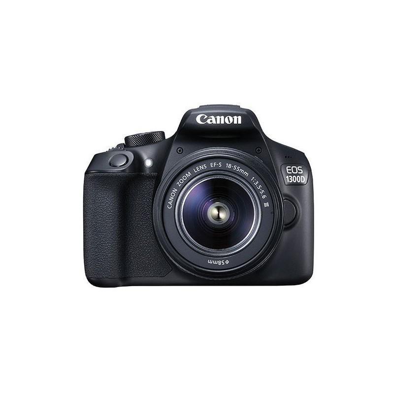 Reflex EOS 1300D - Noir + Canon EF-S 18-55mm f/3.5-5.6 DC III f/3.5-5.6 Reconditionné Canon reconditionné disponible sur Backmarket