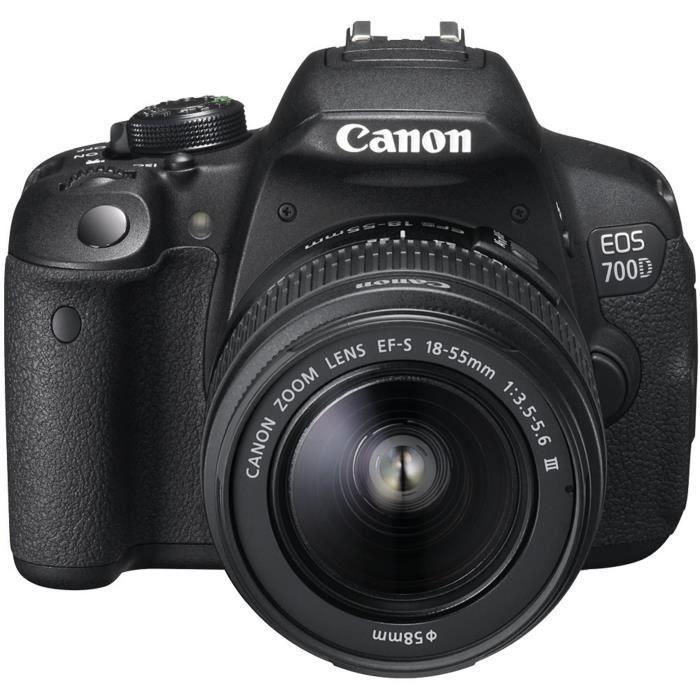 Reflex EOS 700D - Noir + Canon EF-S 18-55mm f/3.5-5.6 III f/3.5-5.6 Reconditionné - 329,00 € Reflex EOS 700D - Noir + Canon EF-S 18-55mm f/3.5-5.6 III f/3.5-5.6 Reconditionné Canon reconditionné disponible sur Backmarket