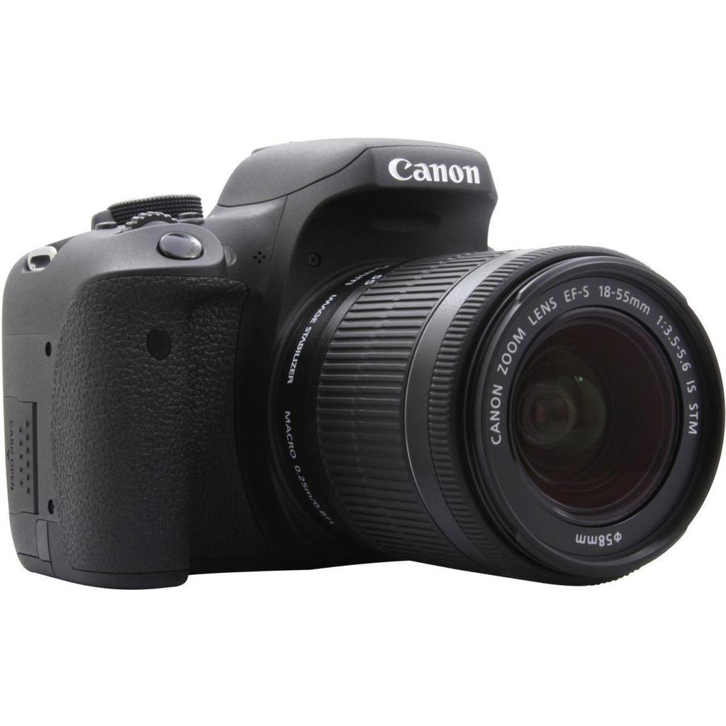 Reflex EOS 750D - Noir + Canon Canon Zoom Lens EF-S 18-55mm f/3.5-5.6 IS STM f/3.5-5.6 IS STM Reconditionné Canon reconditionné disponible sur Backmarket