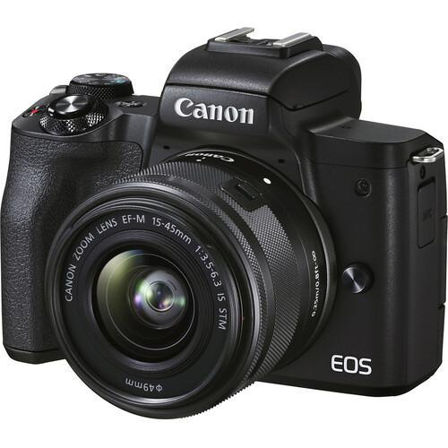 Reflex EOS M50 Mark II - Noir + Canon Zoom Lens EF-M 15-45mm f/3.5-6.3 IS STM f/3.5-6.3 Reconditionné Canon reconditionné disponible sur Backmarket