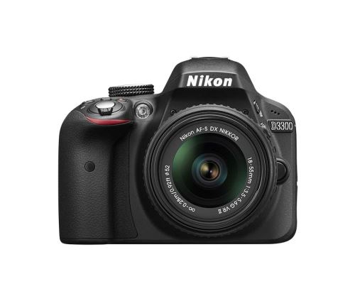 Reflex Nikon D3300 Noir + Ojectif 18-55 mm VR II + Fourre-tout + Carte mémoire SD 8 Go État correct reconditionné disponible sur Fnac