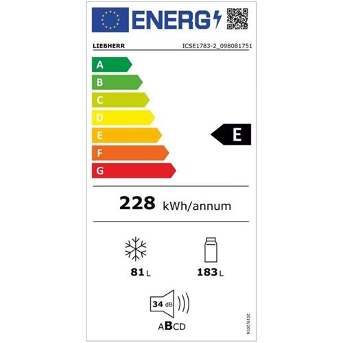 Refrigerateur combine ICSE1783-2098081751 Liebherr 183.0 bleu État correct - 799,00 € Refrigerateur combine ICSE1783-2098081751 Liebherr 183.0 bleu État correct N/A reconditionné disponible sur Fnac