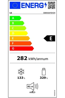 Réfrigérateur congélateur en bas - gbb566pzhzn - 451L - Nofrost - Platinium Bon état LG reconditionné disponible sur Darty
