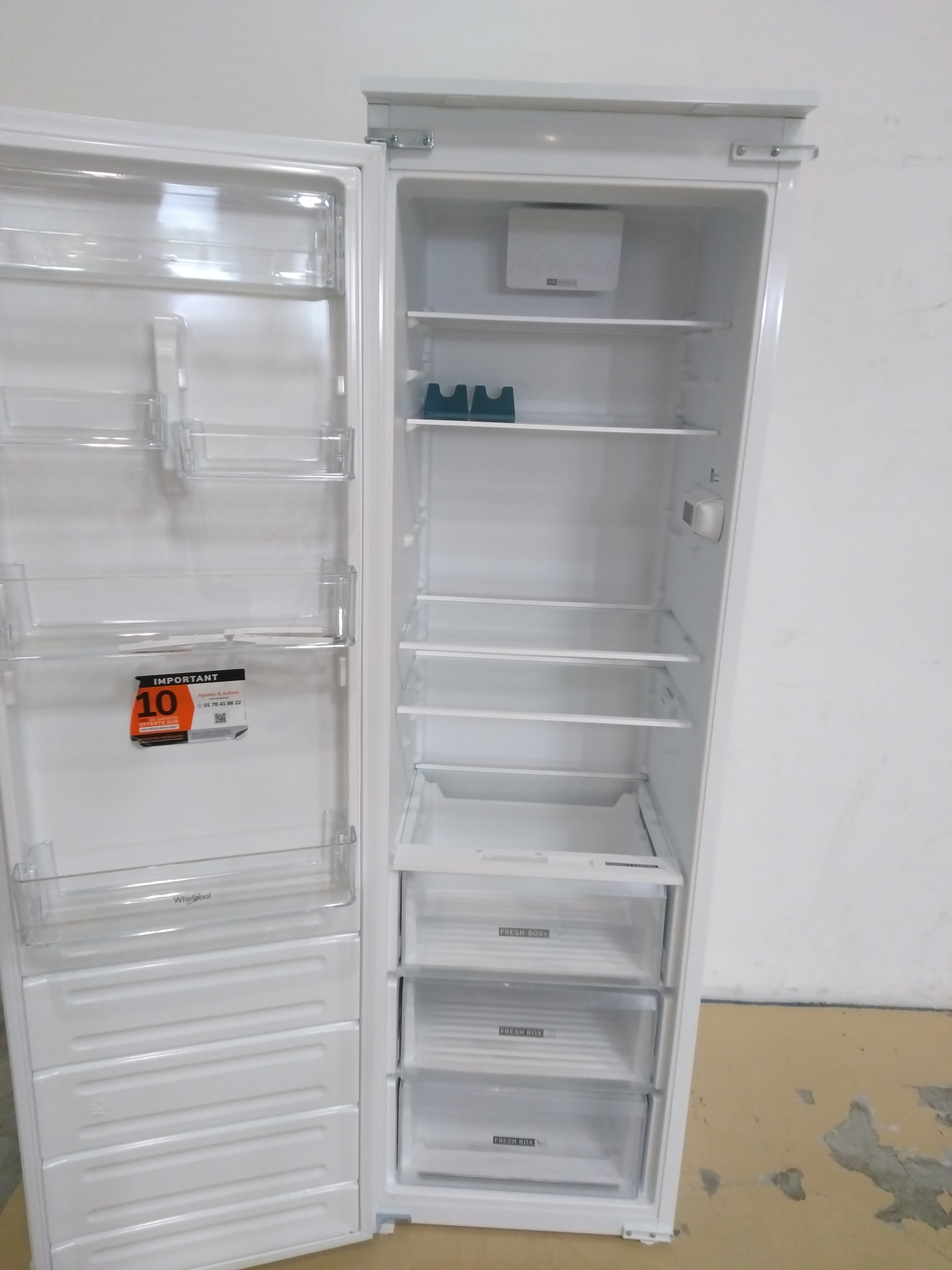 Réfrigérateur encastrable WHIRLPOOL WHSD18A041B1FR Très bon état Whirlpool reconditionné disponible sur Underdog
