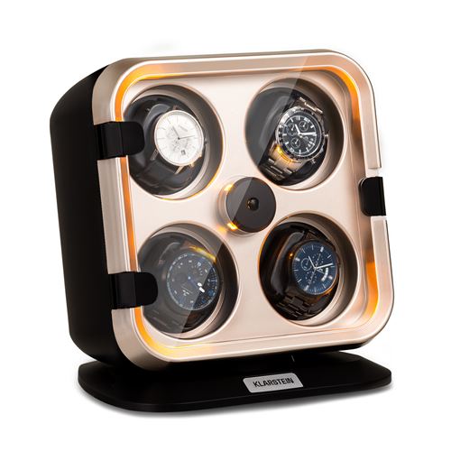 Remontoir montre - Klarstein Clover - 4 montres - 3 rotations - 4 vitesses - LED - Doré État correct N/A reconditionné disponible sur Fnac
