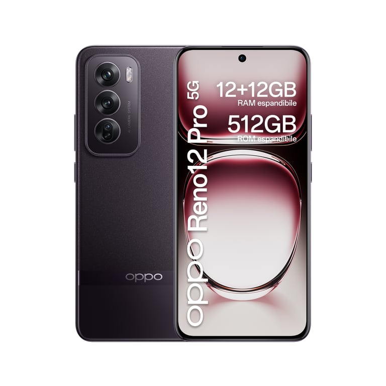 Reno12 Pro (5G) 512 Go, Noir, Débloqué - Excellent état Parfait état Oppo reconditionné disponible sur Pixmania