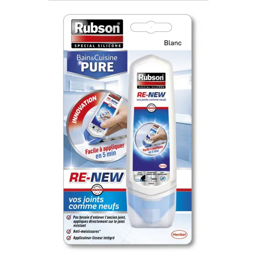 Acheter Rénovateur de joints Rubson RE NEW blanc 100 mL occasion - 14,99 € Rénovateur de joints Rubson RE NEW blanc 100 mL occasion reconditionné disponible sur Rakuten