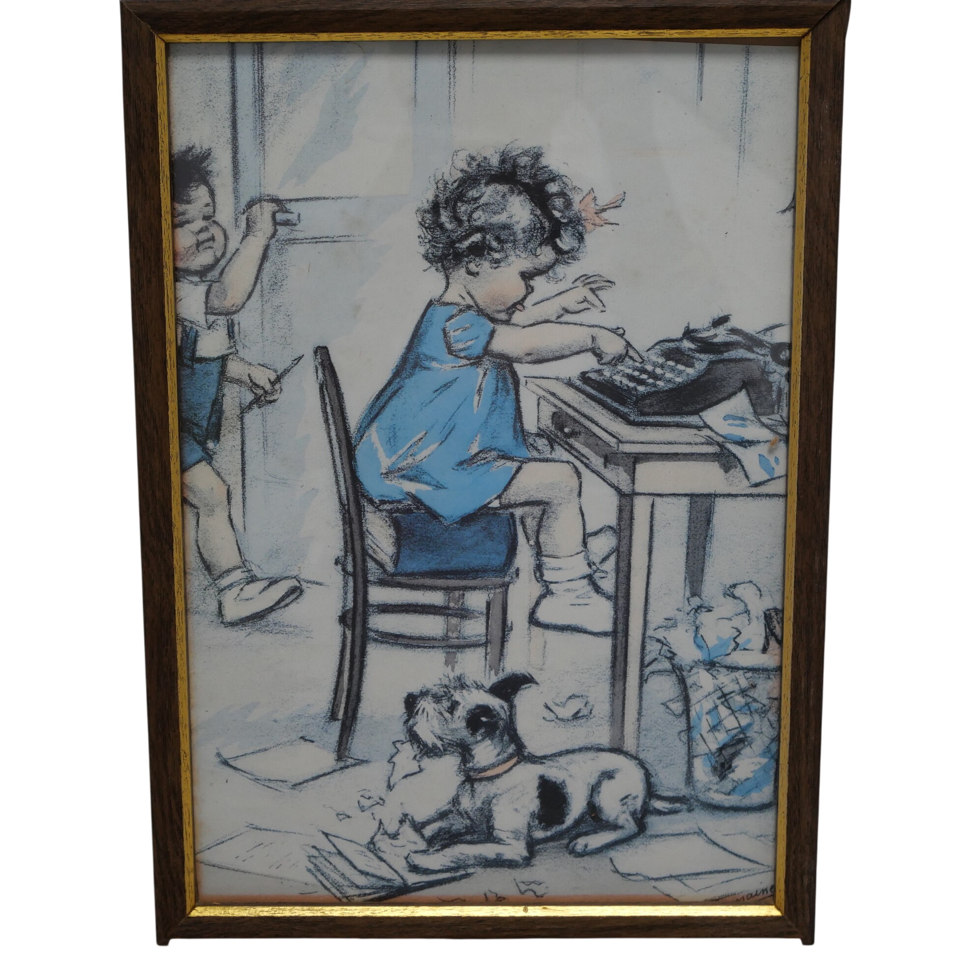 Reproduction encadrée : Illustration vintage de Germaine Bouret Bon état - 19,00 € Reproduction encadrée : Illustration vintage de Germaine Bouret Bon état reconditionné disponible sur Label Emmaüs