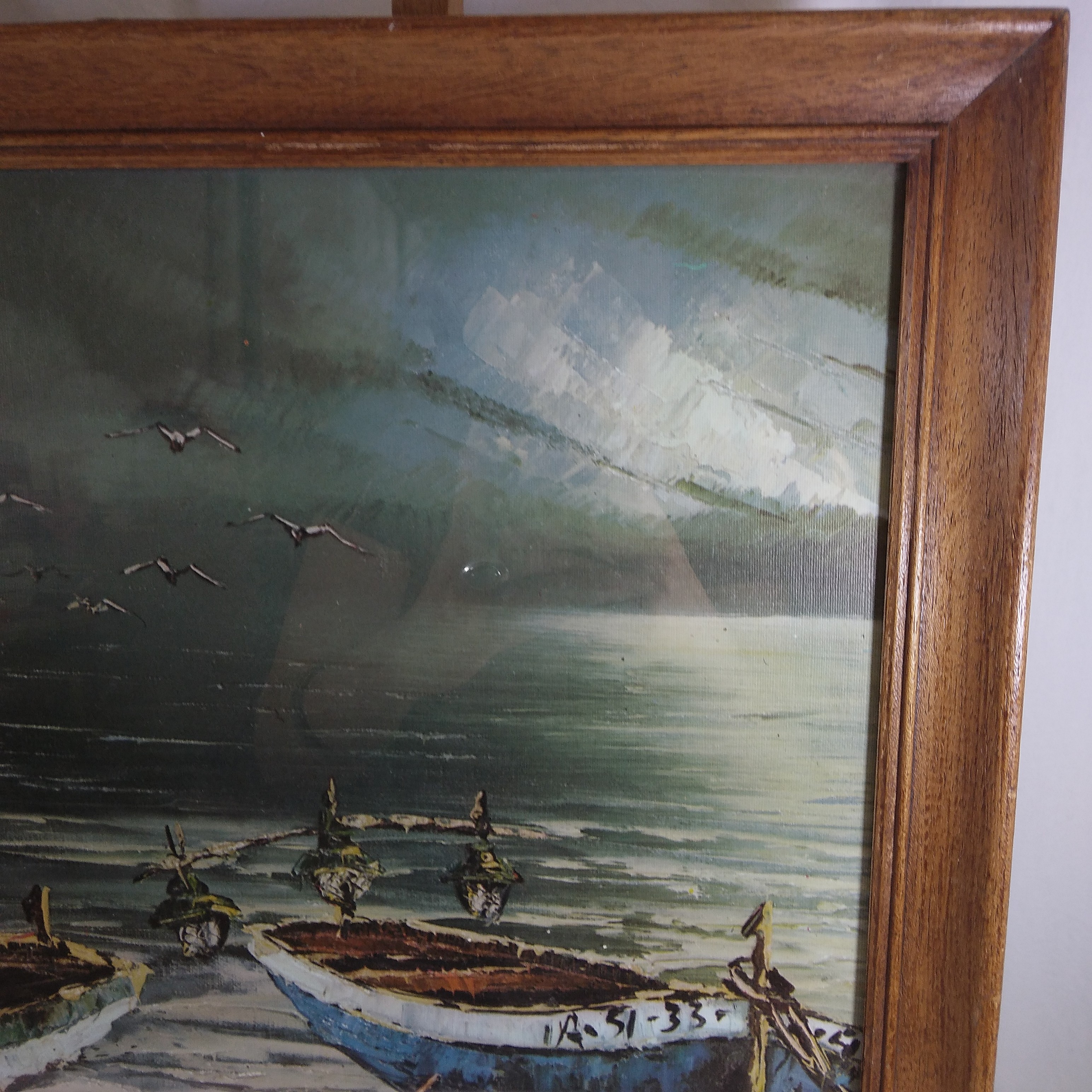 Voir photo 3 de Reproduction paysage marin - encadrée, très bon état Reproduction paysage marin - encadrée, très bon état Très bon état reconditionné photo 3