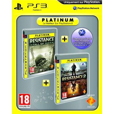 Resistance Fall Of Man Platinum + Resistance 2 Platinum État correct Sony reconditionné disponible sur Fnac
