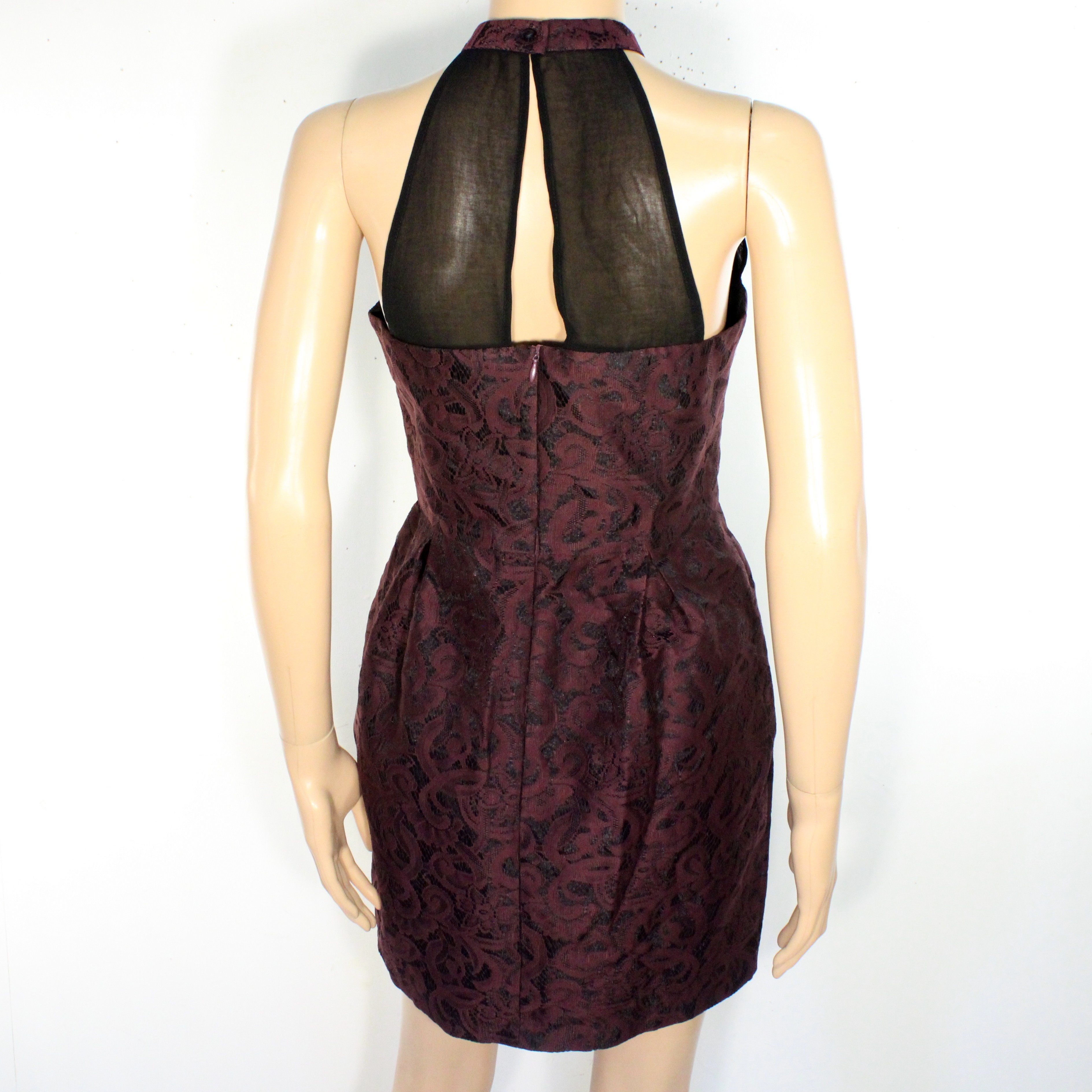Voir photo 2 de Robe Aubergine & Noire A Motifs ASOS Taille 38 Robe Aubergine & Noire A Motifs ASOS Taille 38 Très bon état reconditionné photo 2