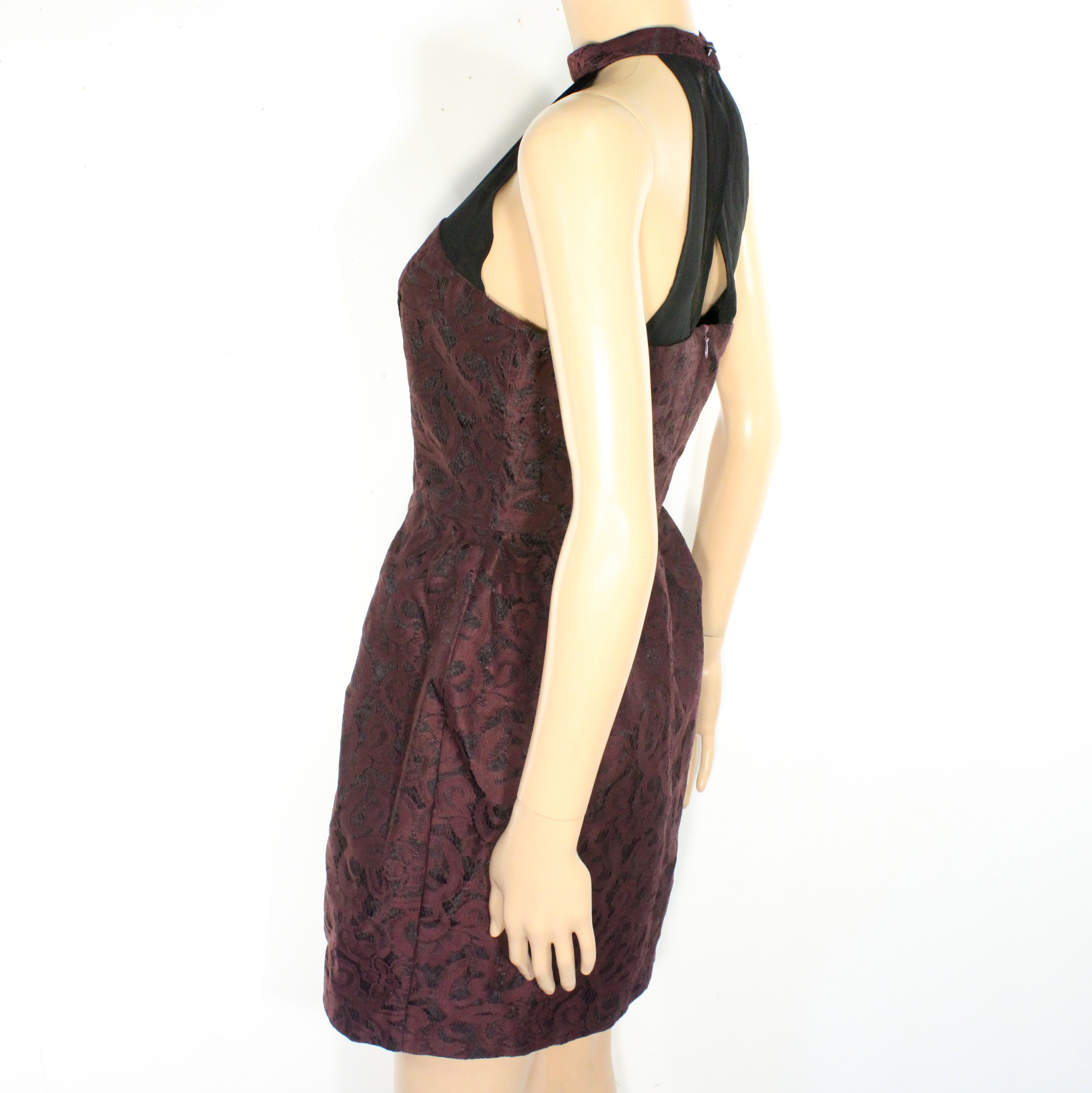 Voir photo 4 de Robe Aubergine & Noire A Motifs ASOS Taille 38 Robe Aubergine & Noire A Motifs ASOS Taille 38 Très bon état reconditionné photo 4