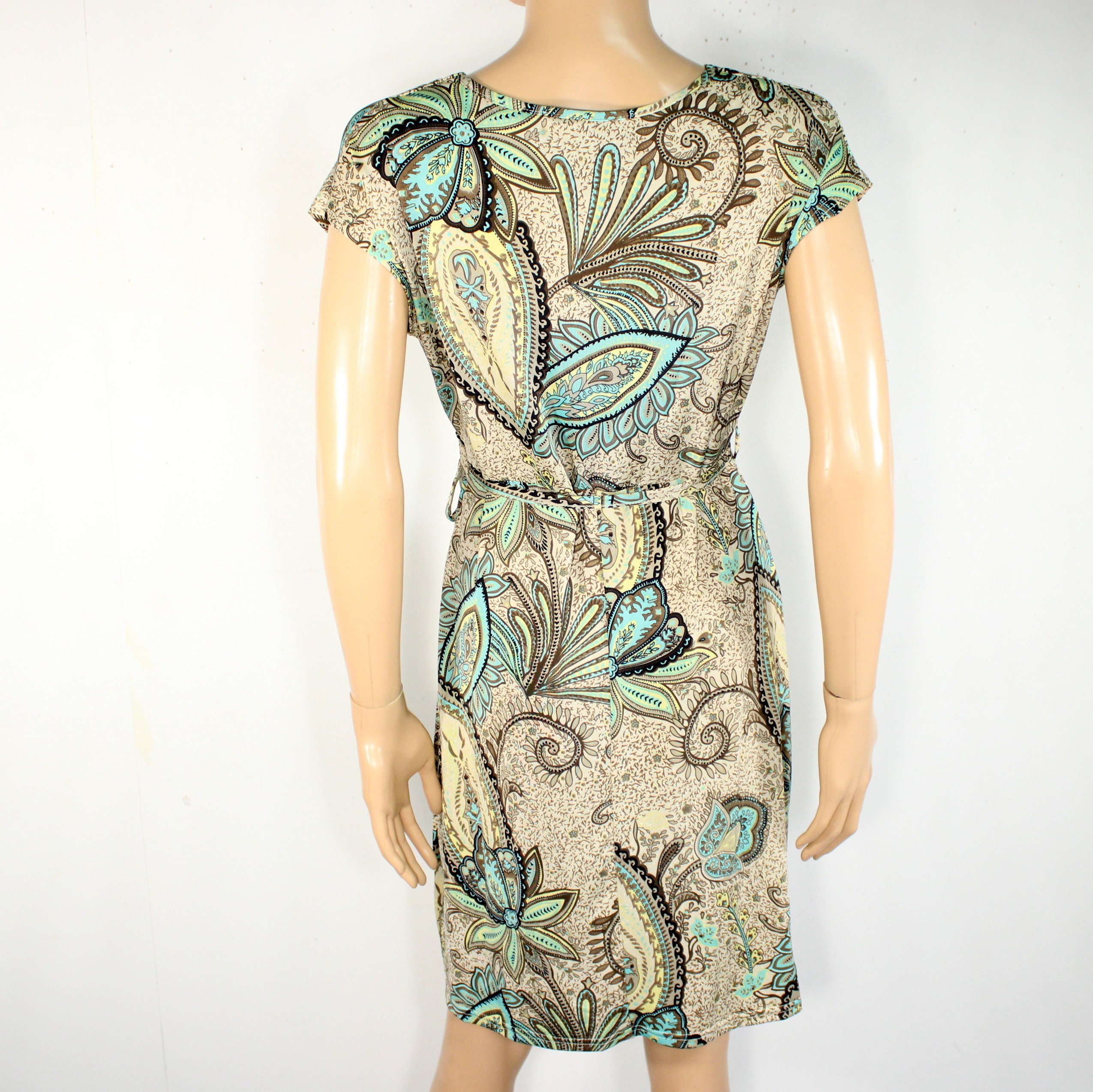 Voir photo 2 de Robe Beige & Bleu Turquoise PEACE + LOVE Taille S Robe Beige & Bleu Turquoise PEACE + LOVE Taille S Très bon état reconditionné photo 2