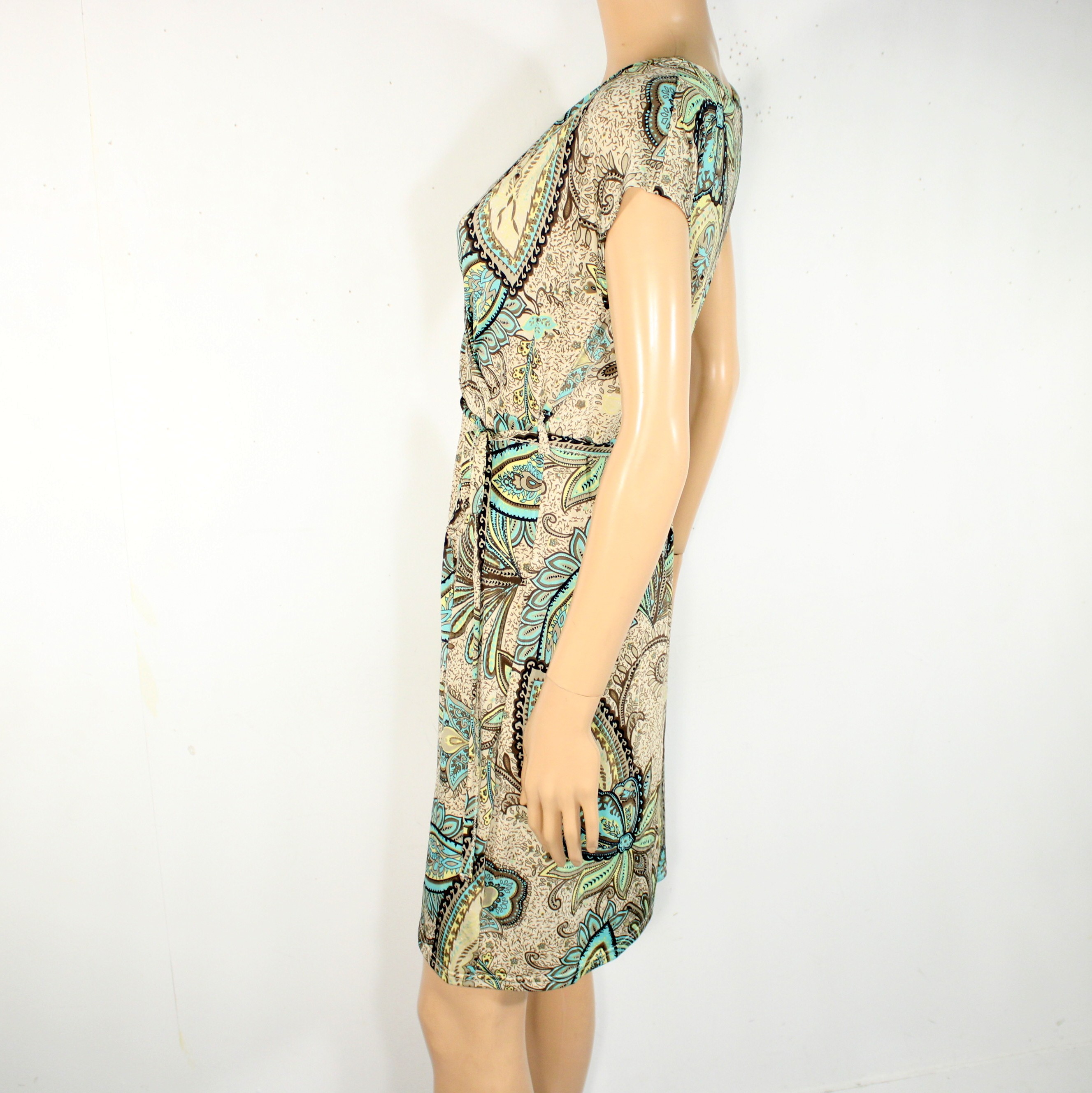 Voir photo 6 de Robe Beige & Bleu Turquoise PEACE + LOVE Taille S Robe Beige & Bleu Turquoise PEACE + LOVE Taille S Très bon état reconditionné photo 6