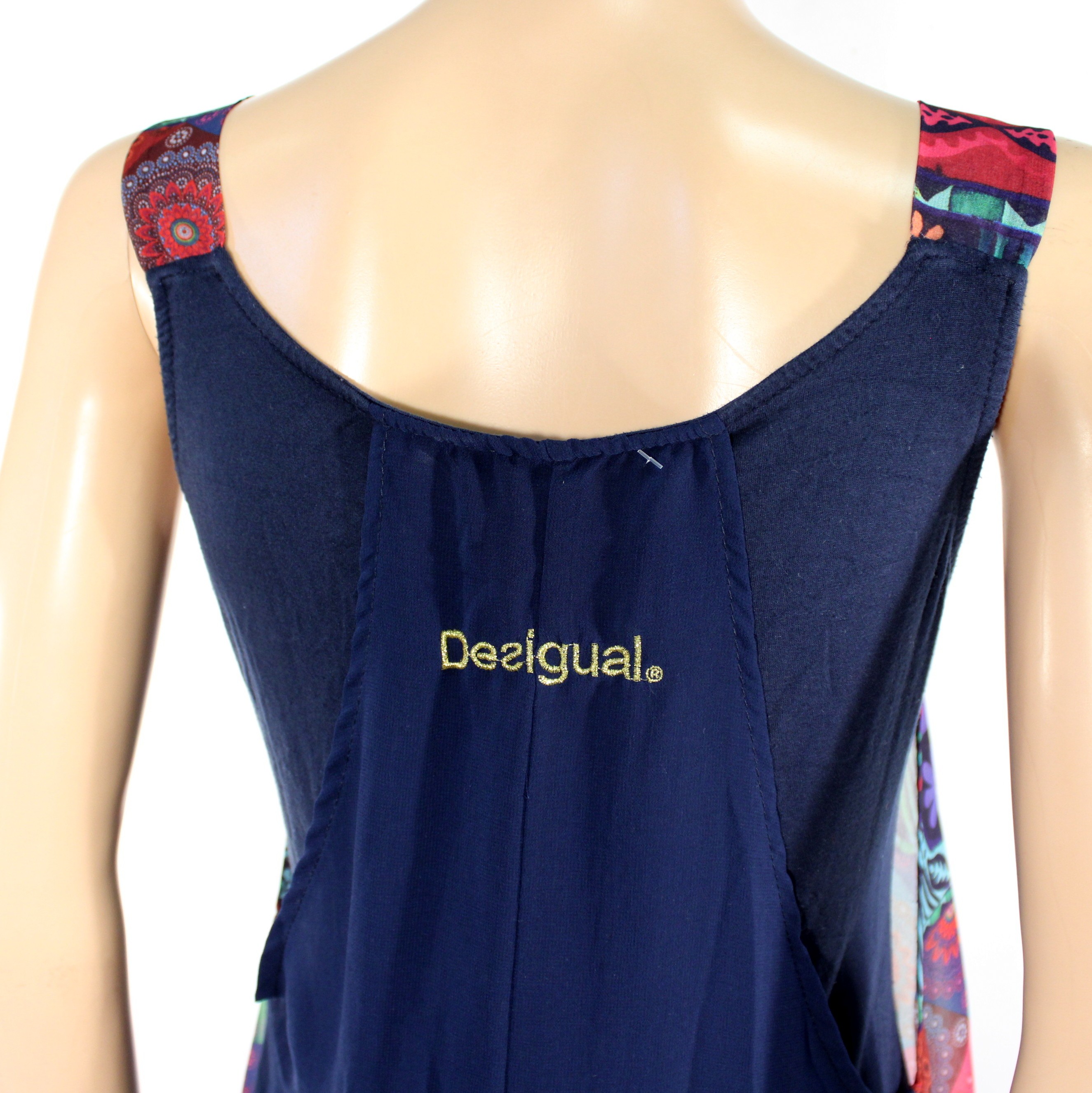 Voir photo 4 de Robe Bleue Marine DESIGUAL Taille 40 Robe Bleue Marine DESIGUAL Taille 40 Bon état reconditionné photo 4