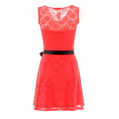 Voir photo 2 de Robe en dentelle rouge - Femme - Morgan - Taille XS Robe en dentelle rouge - Femme - Morgan - Taille XS Très bon état reconditionné photo 2