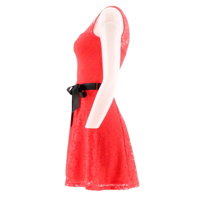 Voir photo 3 de Robe en dentelle rouge - Femme - Morgan - Taille XS Robe en dentelle rouge - Femme - Morgan - Taille XS Très bon état reconditionné photo 3
