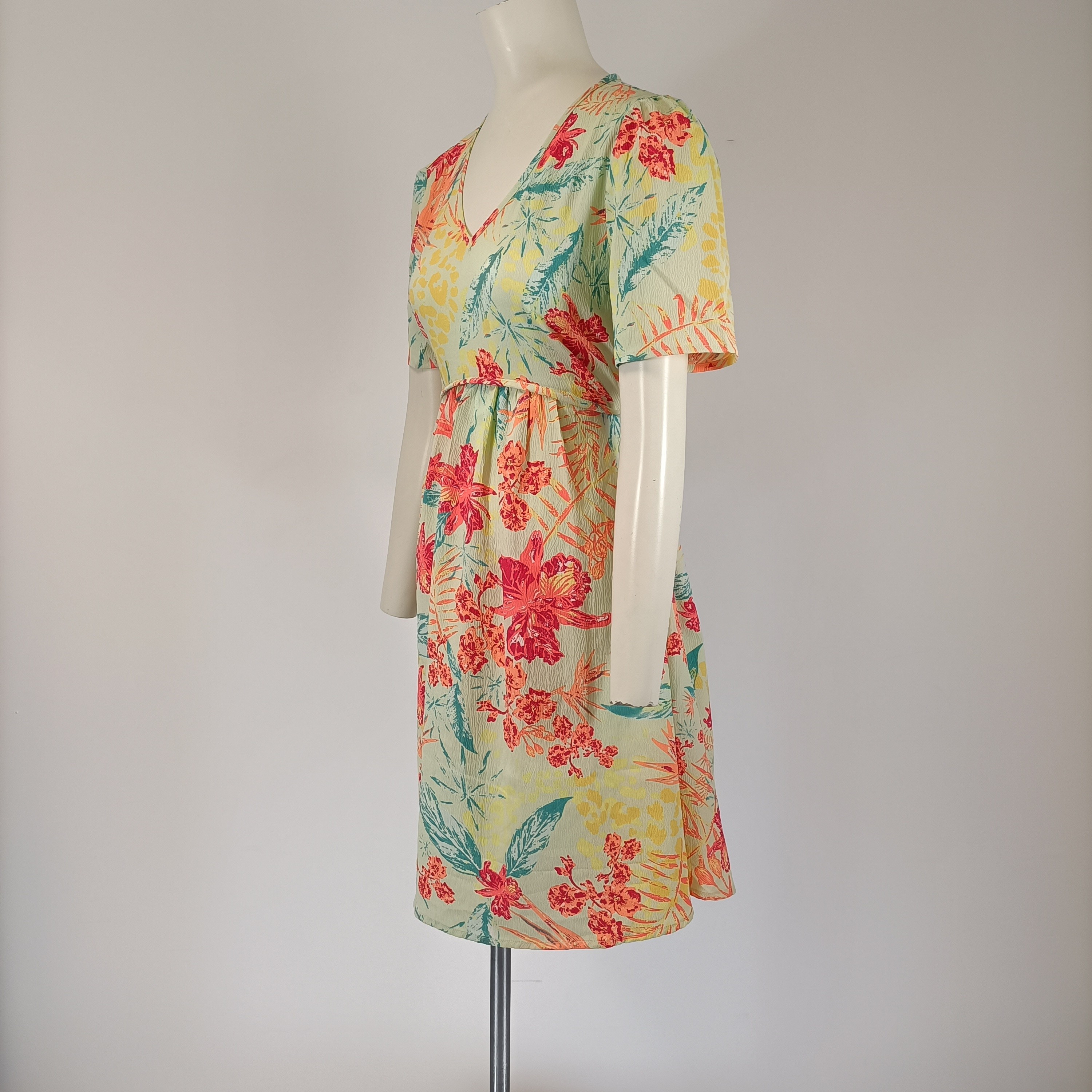 Voir photo 4 de Robe Kaporal imprimé floral tropical été ceinturée S A3681 Robe Kaporal imprimé floral tropical été ceinturée S A3681 Parfait état reconditionné photo 4