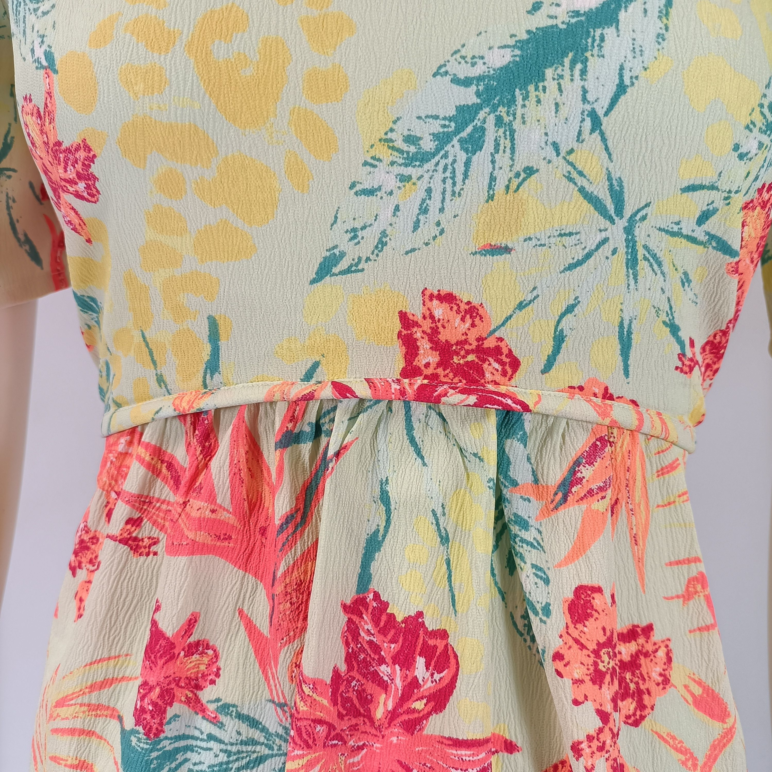 Voir photo 5 de Robe Kaporal imprimé floral tropical été ceinturée S A3681 Robe Kaporal imprimé floral tropical été ceinturée S A3681 Parfait état reconditionné photo 5