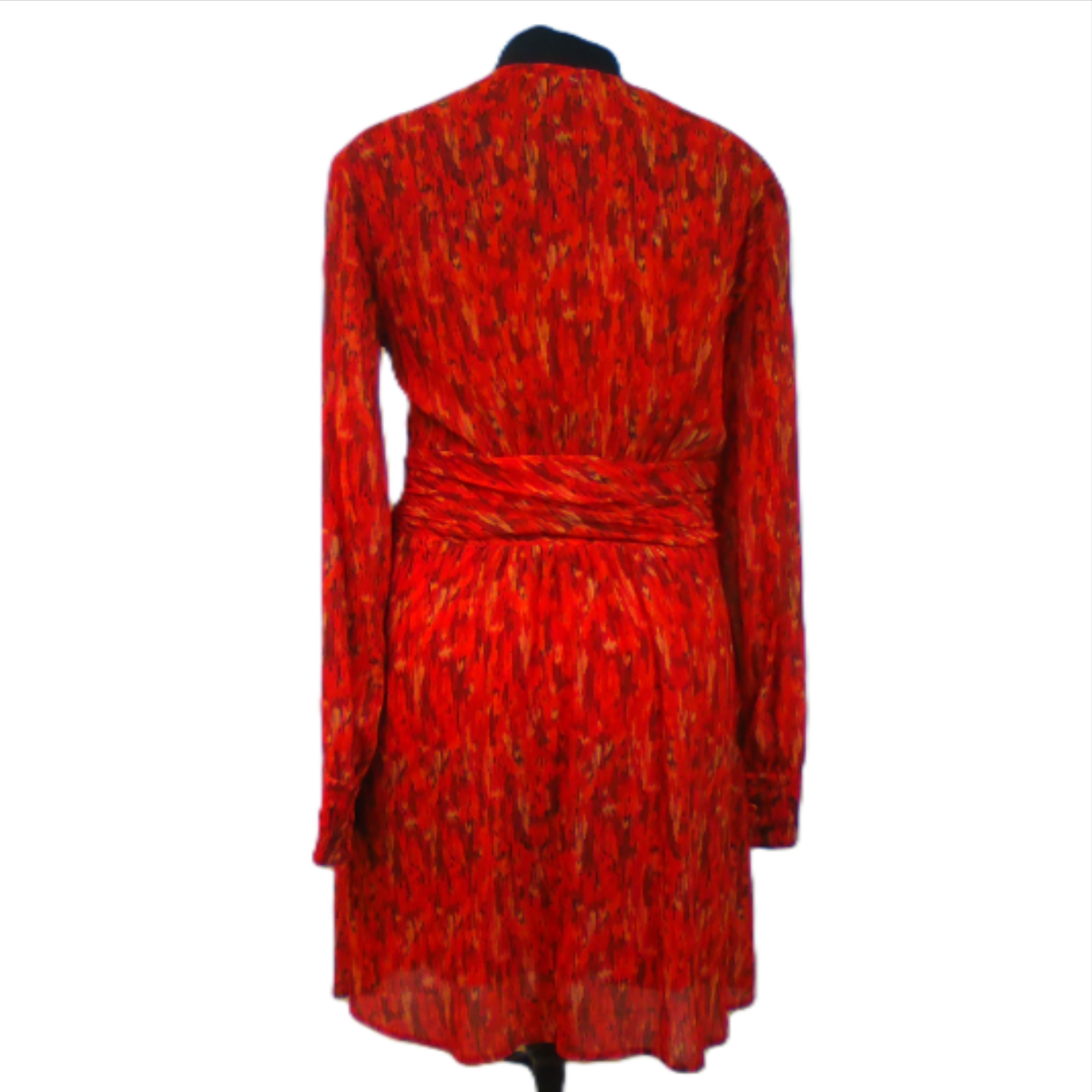 Voir photo 9 de Robe KOOKAÏ, motif rouge, orange et marron, en très bon état, taille 38 Robe KOOKAÏ, motif rouge, orange et marron, en très bon état, taille 38 Très bon état reconditionné photo 9