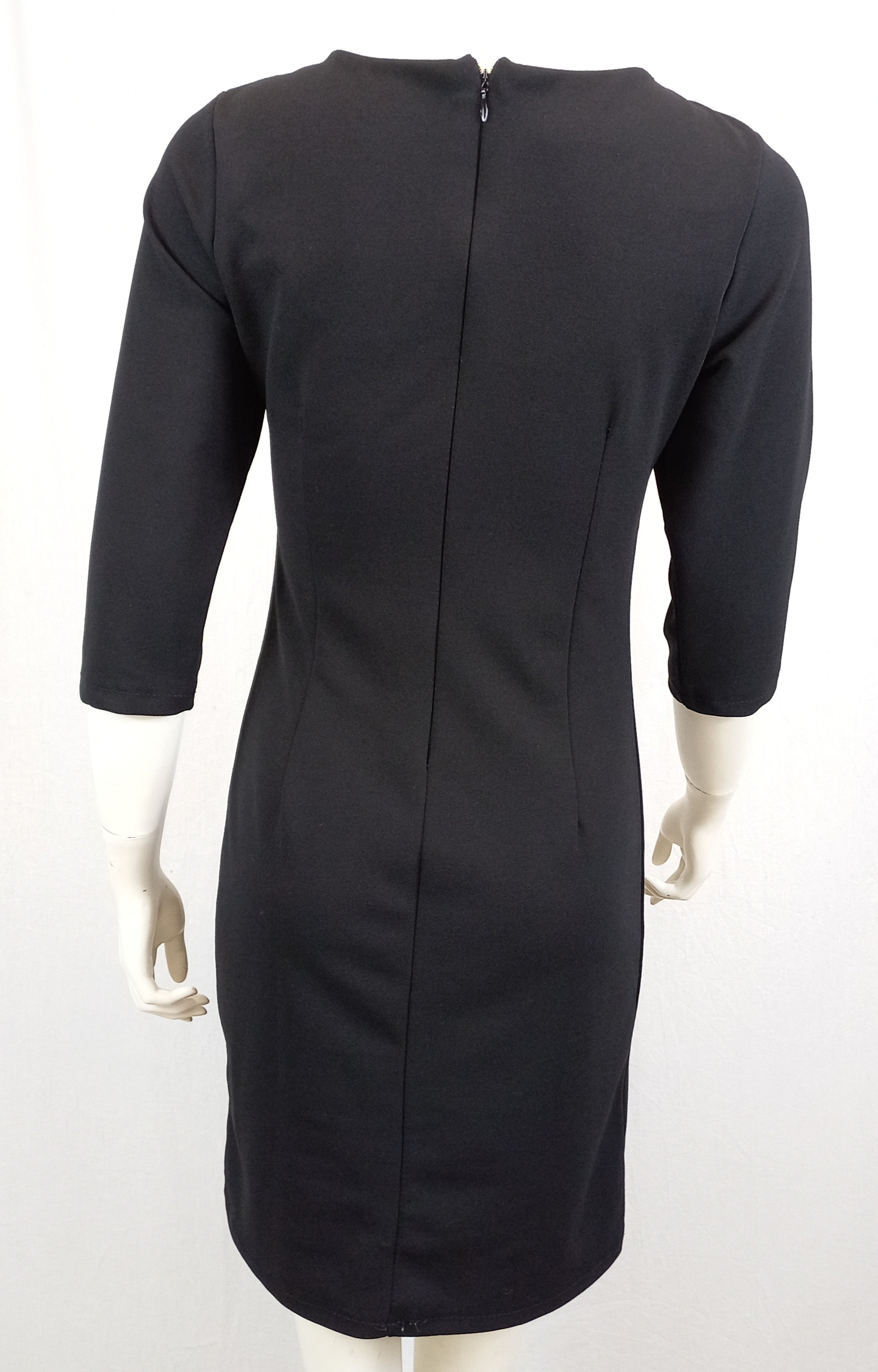 Voir photo 3 de Robe "Made in Italy" noire zip doré au col M3/4 Robe "Made in Italy" noire zip doré au col M3/4 Parfait état reconditionné photo 3