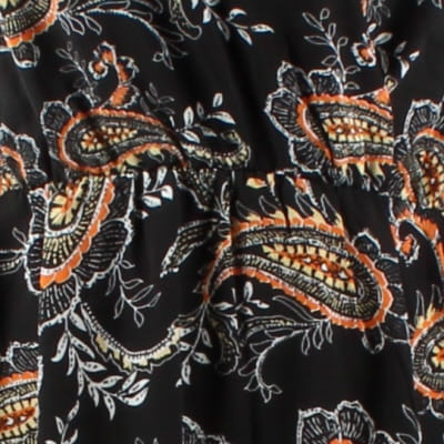 Voir photo 4 de Robe noire imprimée feuillage - Femme - JS - Taille M Robe noire imprimée feuillage - Femme - JS - Taille M Bon état reconditionné photo 4