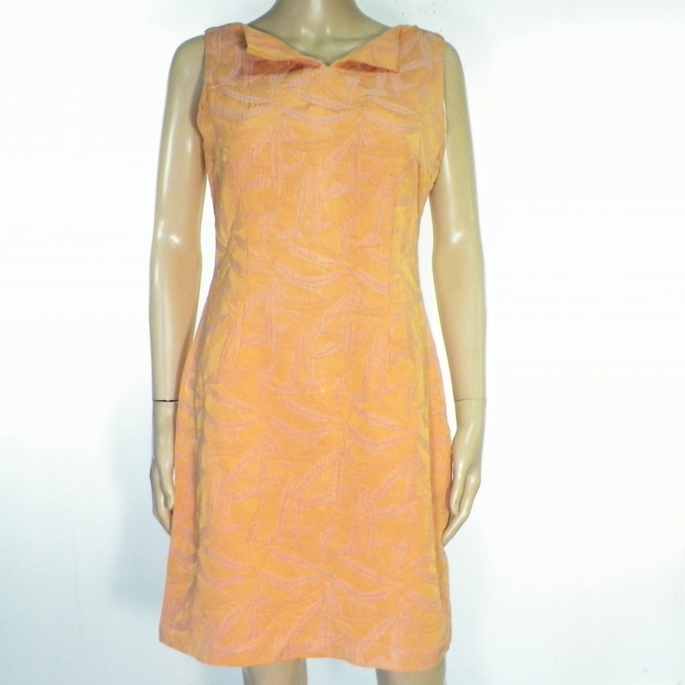 Voir photo 2 de Robe Orange Sans Manches GEORGES FRANCK Taille Estimé L Robe Orange Sans Manches GEORGES FRANCK Taille Estimé L Bon état reconditionné photo 2