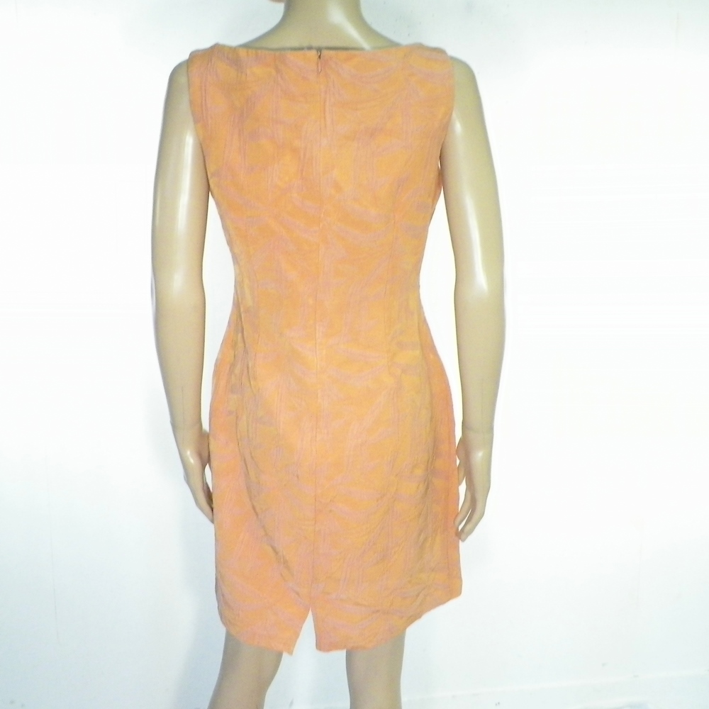 Voir photo 3 de Robe Orange Sans Manches GEORGES FRANCK Taille Estimé L Robe Orange Sans Manches GEORGES FRANCK Taille Estimé L Bon état reconditionné photo 3