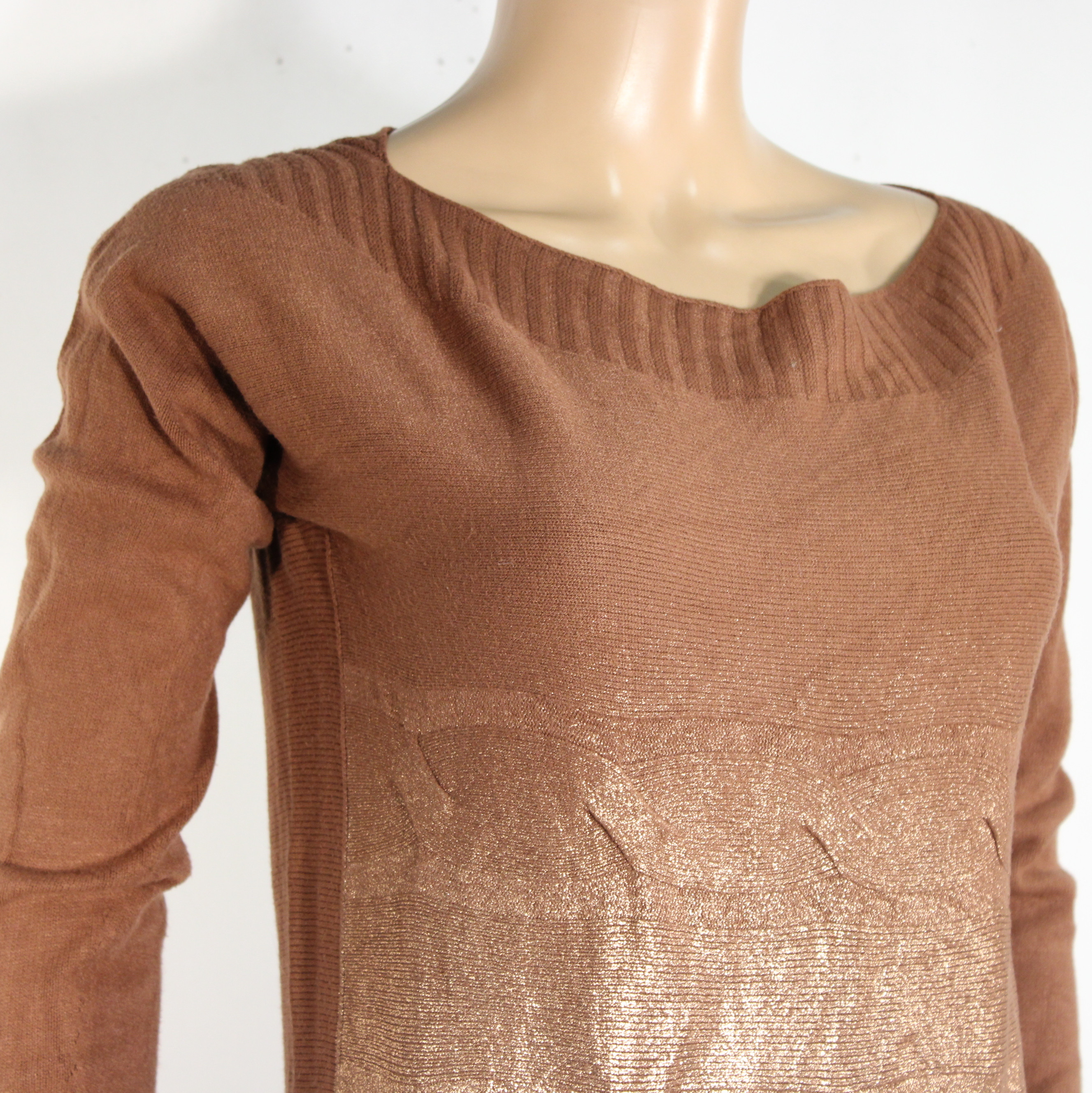 Voir photo 2 de Robe Pull Marron Acajou RINASCIMENTO Taille Estimée M Robe Pull Marron Acajou RINASCIMENTO Taille Estimée M Très bon état reconditionné photo 2