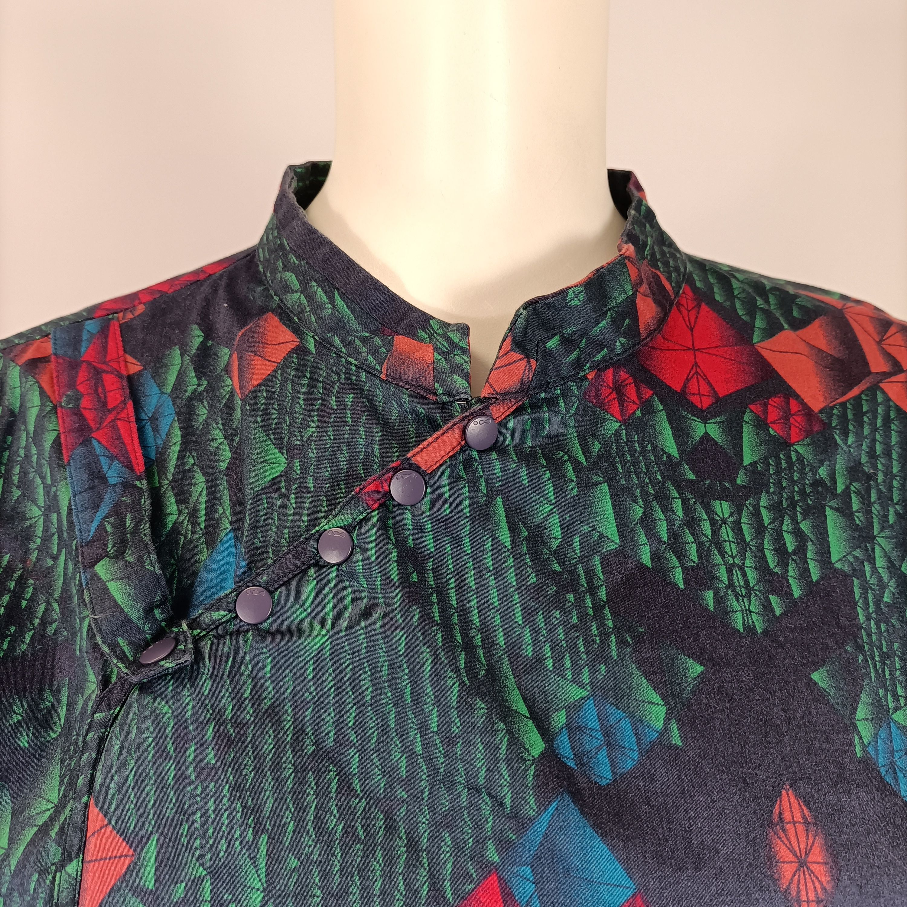 Voir photo 5 de Robe tunique Skunkfunk verte imprimée coupe droite taille estimée M A3725 Robe tunique Skunkfunk verte imprimée coupe droite taille estimée M A3725 Très bon état reconditionné photo 5