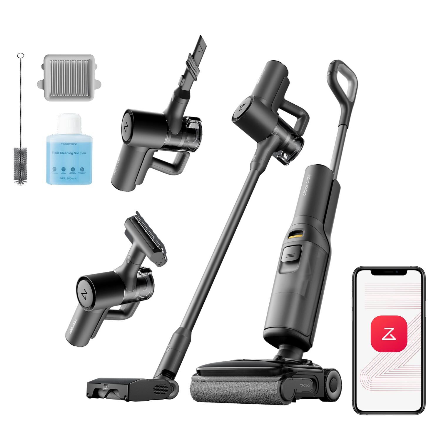 Roborock F25 ACE Combo Aspirateur sans fil eau et poussière gris Bon état Roborock reconditionné disponible sur Refurbed