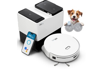 Robot aspirateur laveur connecte avec base de vidage All In One Z15 Pro Très bon état Eziclean reconditionné disponible sur Darty