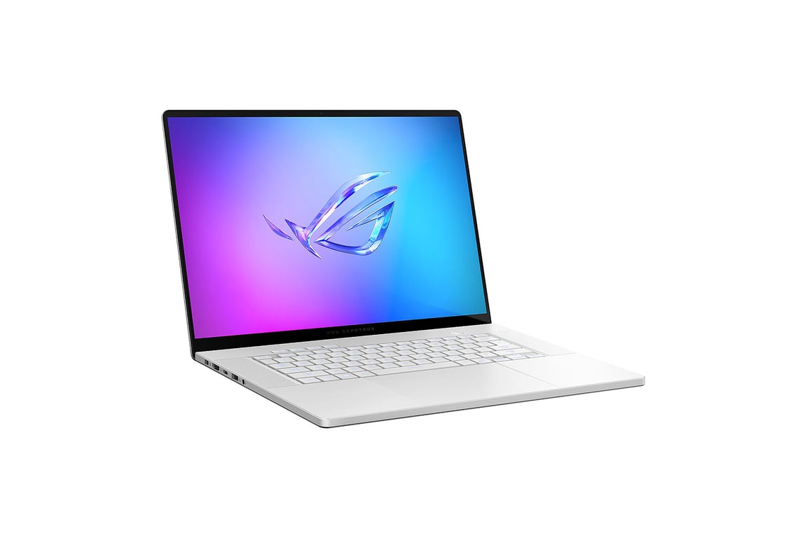 ROG Zephyrus G16 Core Ultra 9 285H (16”) 5.4 GHz, 1 To, 64 Go, GeForce RTX 5070 Ti, Blanc - AZERTY - Excellent état Parfait état Asus reconditionné disponible sur Pixmania