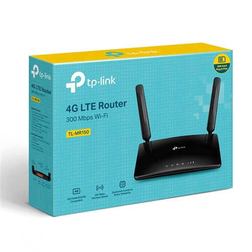 Routeur 4G LTE Wifi N 300 Mo/s TP-Link TL-MR150 Noir État correct TP-Link reconditionné disponible sur Fnac | Dero