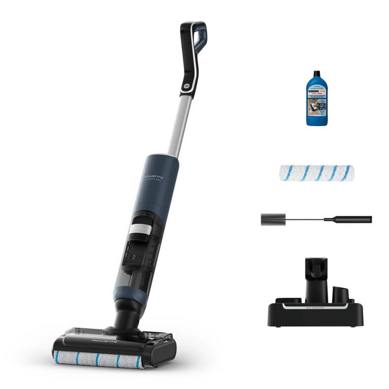 Rowenta X-Clean 5 Pro GZ5436E0 aspirateur balai et balai électrique Batterie Sec&humide Sans sac 0,5 L Bleu, Noir - Bon état Bon état Rowenta reconditionné disponible sur Pixmania