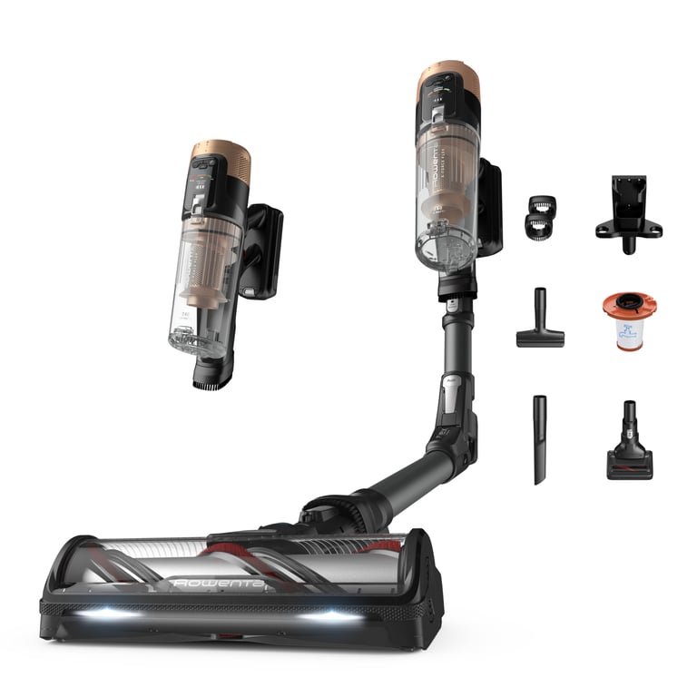 Rowenta X-Force Flex 14.80 RH9B74WO, Aspirateur-balai 2 en 1, Noir, Or - Bon état Bon état Rowenta reconditionné disponible sur Pixmania