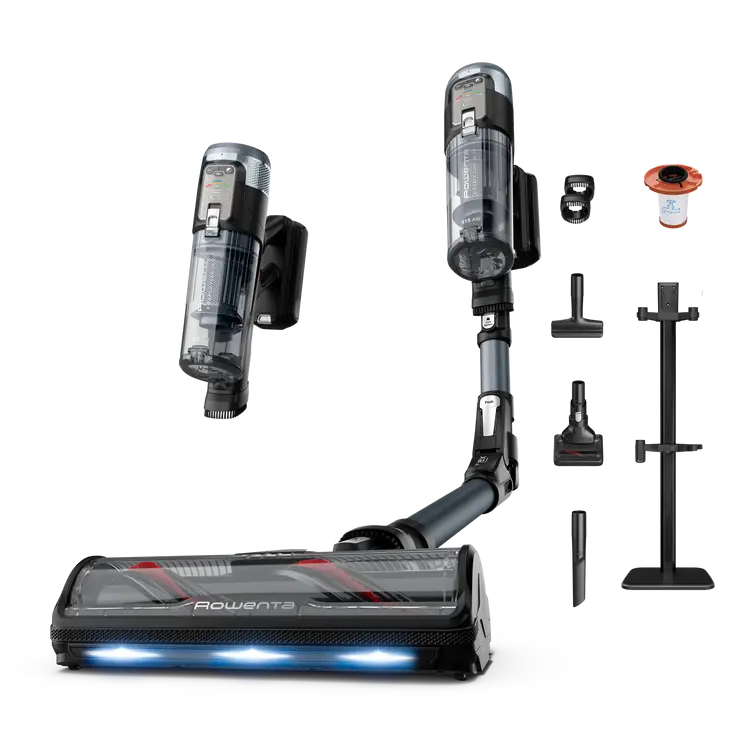 Rowenta X-Force Flex 16.60 RH9C71E0 aspirateur balai et balai électrique Aspirateur-balai 2 en 1 Batterie Sec Sans sac Noir, Bleu - Excellent état Parfait état Rowenta reconditionné disponible sur Pixmania