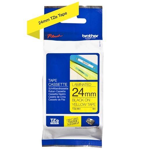 Ruban cassette Brother TZe-651 24 mm Noir sur Jaune État correct - 50,99 € Ruban cassette Brother TZe-651 24 mm Noir sur Jaune État correct Brother reconditionné disponible sur Fnac