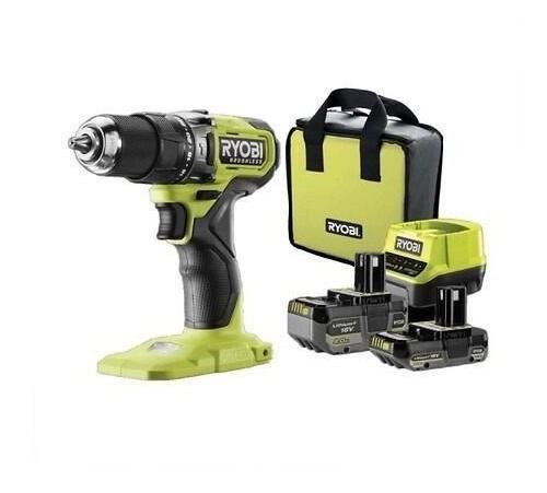 RYOBI - Perceuse-visseuse a percussion BRUSHLESS 18V ONE+ 54 Nm - 2 batteries 4 & 2 Ah, chargeur & sac de transport - RPD18BL1-2C42S État correct N/A reconditionné disponible sur Fnac