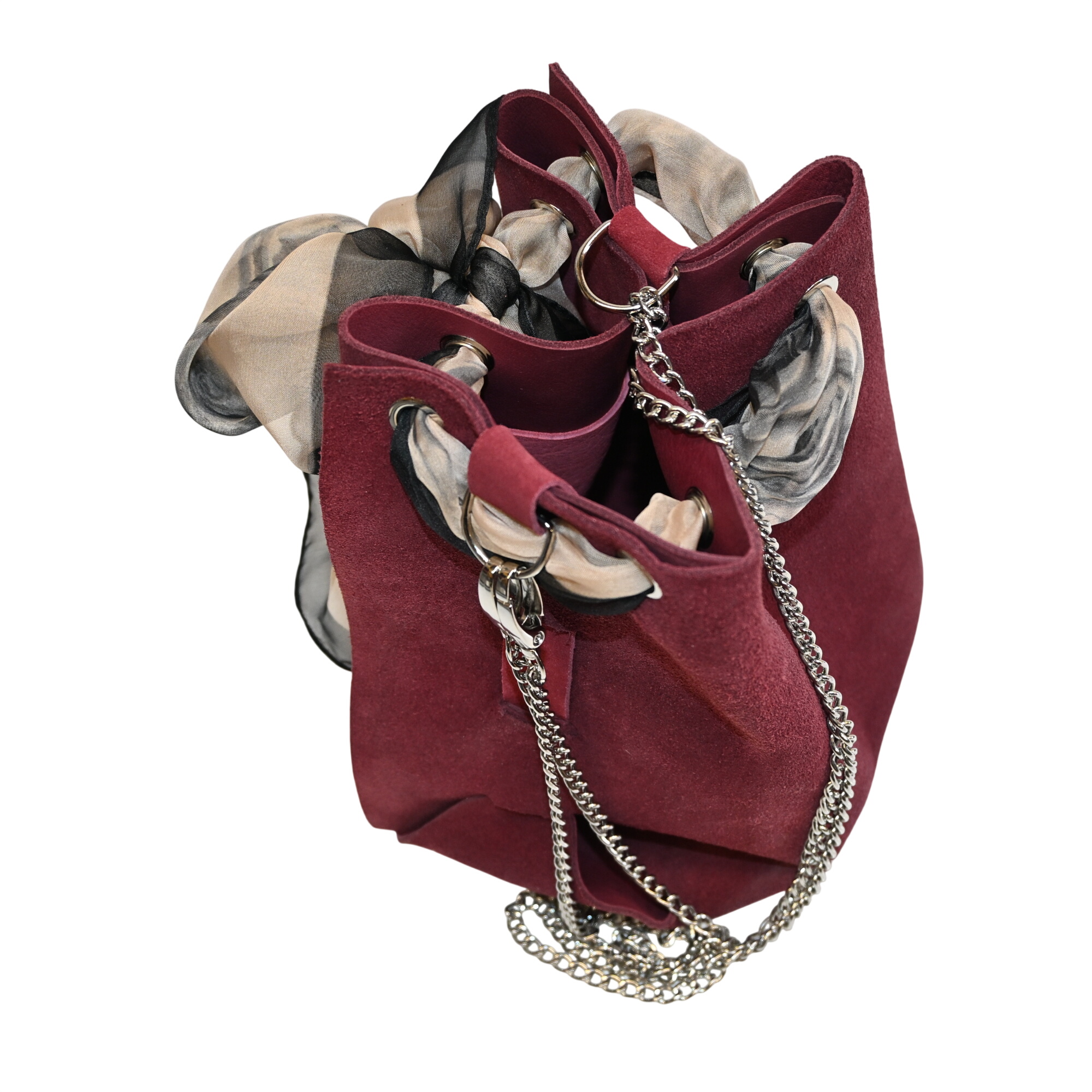 Acheter Sac à main bordeau avec Foulard Lancome Bon état - 10,00 € Sac à main bordeau avec Foulard Lancome Bon état reconditionné disponible sur Label Emmaüs