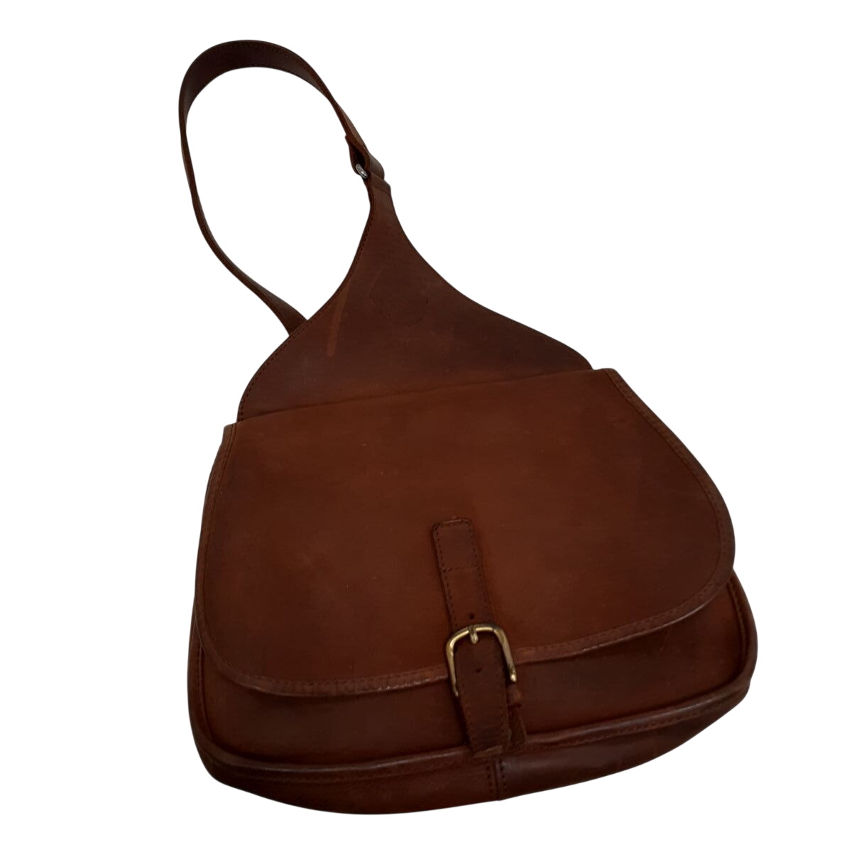 Sac à main cuir de type cavalier - Fabrication Bibard Bon état - 25,00 € Sac à main cuir de type cavalier - Fabrication Bibard Bon état reconditionné disponible sur Label Emmaüs