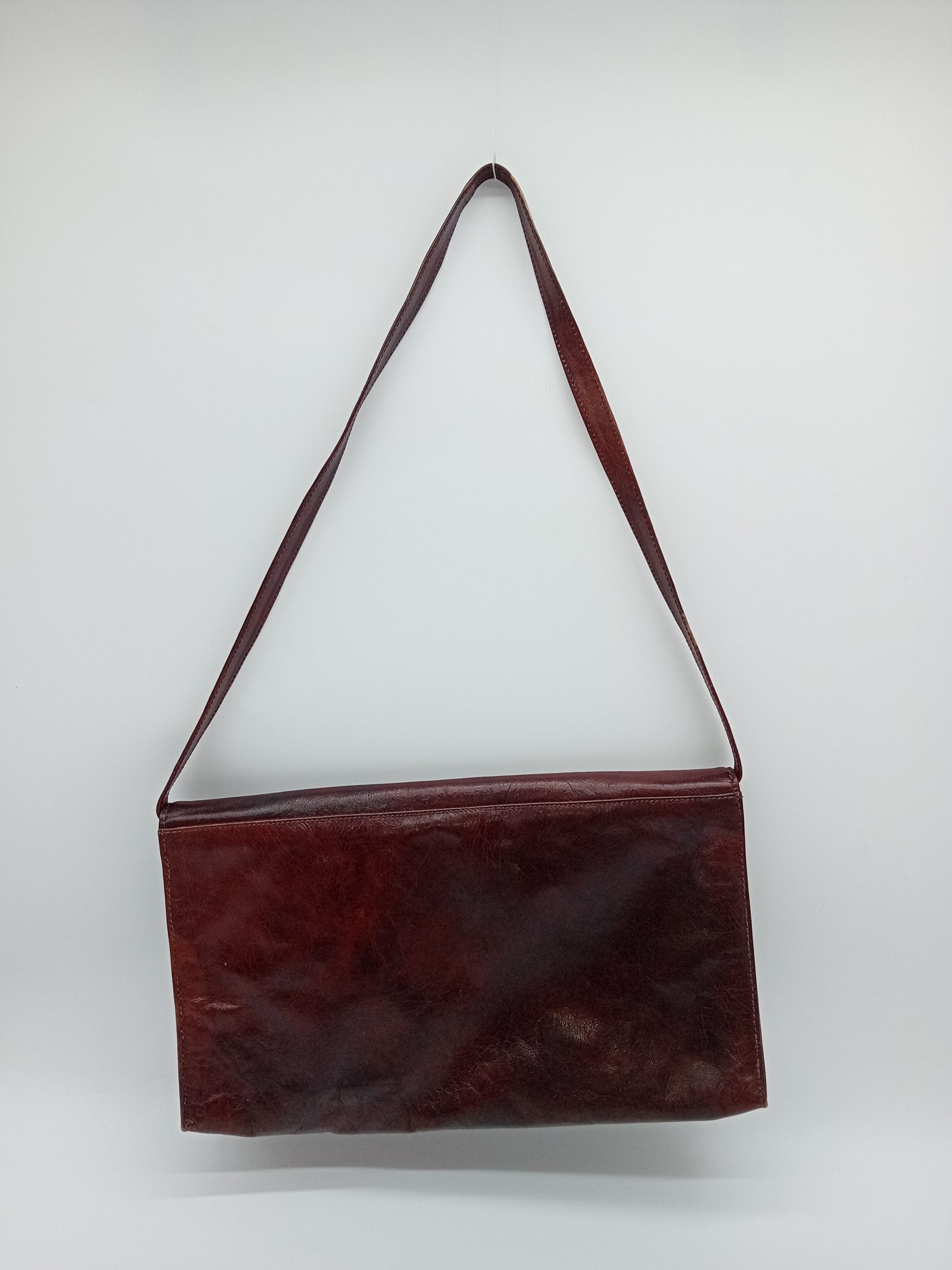 Voir photo 2 de Sac À Main En Cuir Marron Vintage (V3622) Sac À Main En Cuir Marron Vintage (V3622) reconditionné photo 2