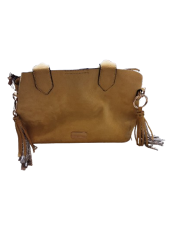Acheter Sac à main jaune en suédine PARFOIS de seconde main - 20,00 € | Dero Sac à main jaune en suédine PARFOIS de seconde main Eram reconditionné disponible sur Claquettes Market | Dero