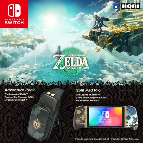 Sac de transport à bandoulière Hori Adventure Pack Zelda: Tears of the Kingdom pour Nintendo Switch Noir, Bleu et Jaune État correct reconditionné disponible sur Fnac