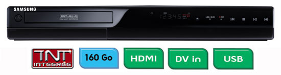 Samsung DVD-SH893 - Graveur de DVD / enregistreur à disque dur avec tuner TV numérique - 160 Go - brillant noir État correct Samsung reconditionné disponible sur Fnac
