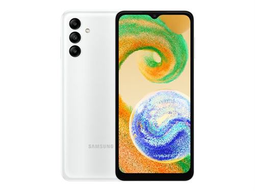 Samsung Galaxy A04s - 4G smartphone - double SIM - RAM 3 Go / Mémoire interne 32 Go - microSD slot - Écran LCD - 6.5"" - 1600 x 720 pixels (90 Hz) - 3 x caméras arrière 50 MP, 2 MP, 2 MP - front camera 5 MP - blanc génial État correct Samsung reconditionné disponible sur Fnac