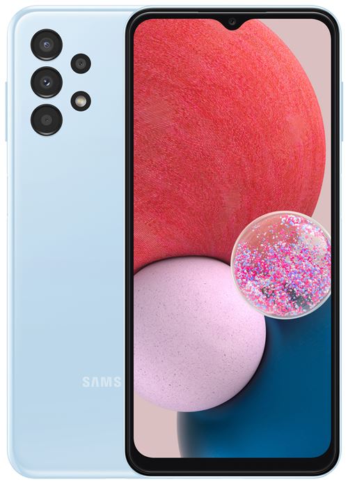 Samsung Galaxy A13 - 4G smartphone - double SIM - RAM 4 Go / Mémoire interne 128 Go - microSD slot - Écran LCD - 6.6" - 2408 x 1080 pixels - 4x caméras arrière 50 MP, 5 MP, 2 MP, 2 MP - front camera 8 MP - bleu État correct Samsung reconditionné disponible sur Fnac