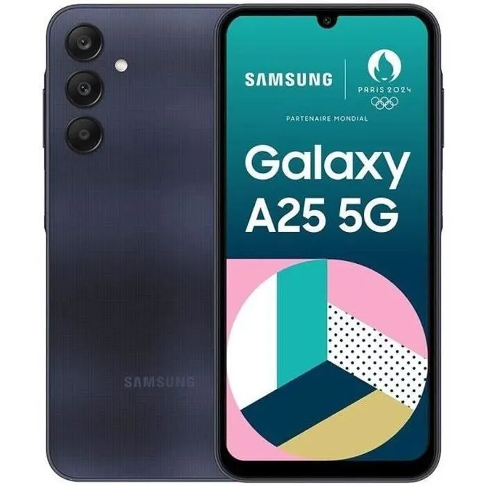 SAMSUNG Galaxy A25 5G Smartphone 128Go Bleu nuit (2024) - Reconditionné - Etat correct Reconditionné - 206,90 € SAMSUNG Galaxy A25 5G Smartphone 128Go Bleu nuit (2024) - Reconditionné - Etat correct Reconditionné Samsung reconditionné disponible sur Cdiscount Seconde Vie