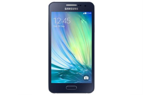 Samsung Galaxy A3 - 4G smartphone - RAM 1.5 Go / Mémoire interne 16 Go - microSD slot - écran OLED - 4.5" - 960 x 540 pixels - rear camera 8 MP - front camera 5 MP - noir minuit État correct Samsung reconditionné disponible sur Fnac